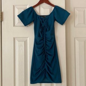 Aqua Blue Stretchy Mini Dress